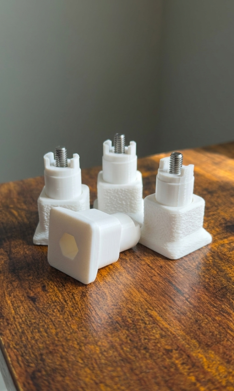 Precision-Engineered Leg Stability Kit for Litter-Robot 4 (White)